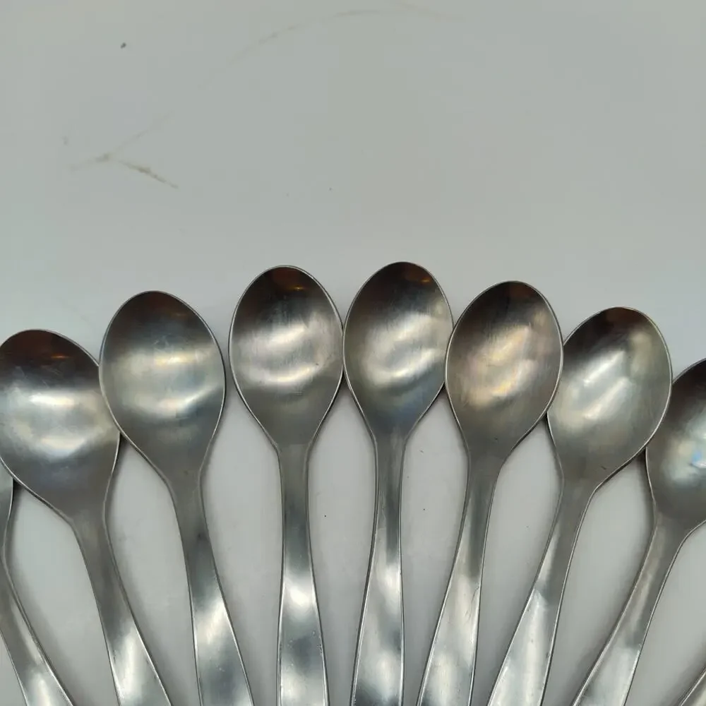 11X Tbsp Gourmet Settings LOFT Stainless Flatware Oval Soup Table Spoons